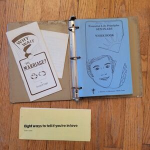 Missionary TECH Team 76 Workbook Marriage Essential Life Principles Guide Binder
